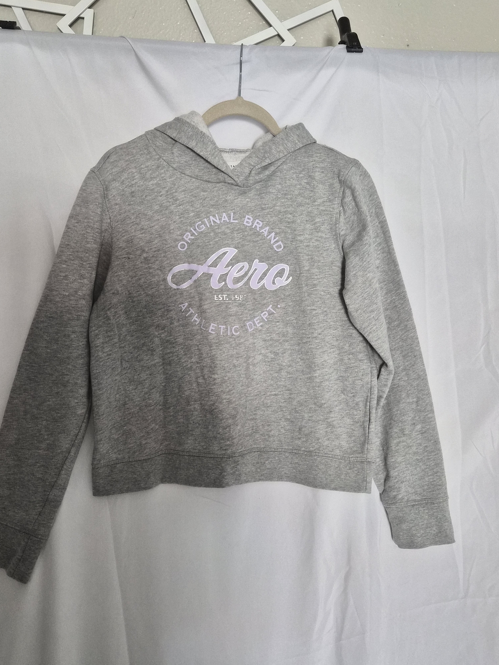 AEROSOLES Gray Hooded Logo Sweatshirt